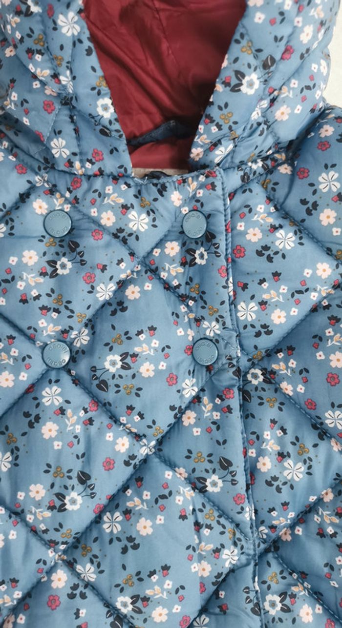 Doudoune fleurie 👣 obaïbi,matelassée, légère, 6mois - photo numéro 2