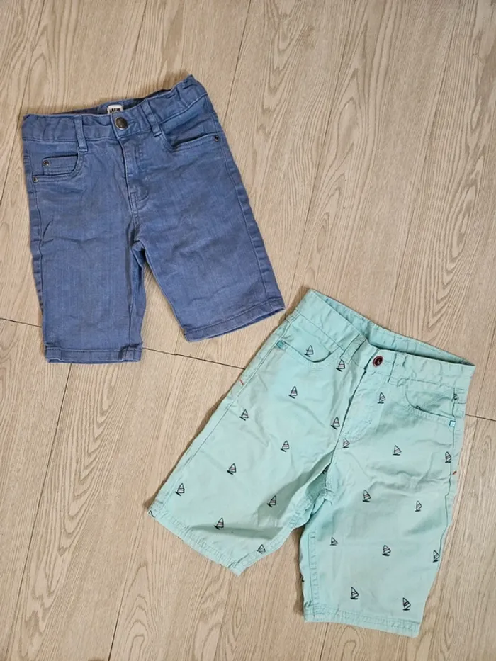 Lot de 2 shorts en jean taille réglable
