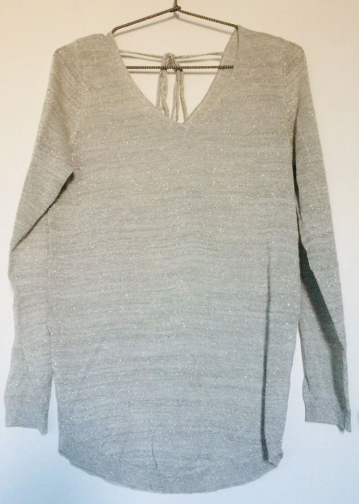 Pull fin gris argenté Camaïeu - photo numéro 3