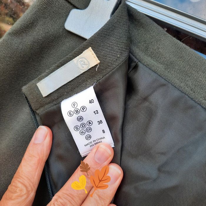 Jupe kaki doublée chaude droite T 40 - photo numéro 4