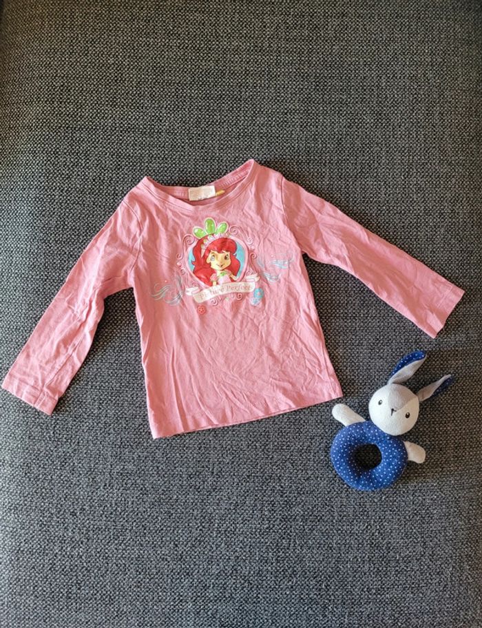 T-shirt fille Charlotte aux fraises 3 ans