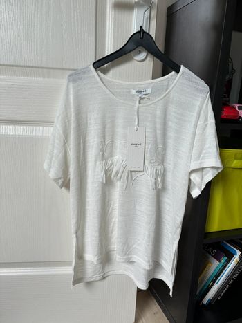 T shirt blanc ICONS avec franges