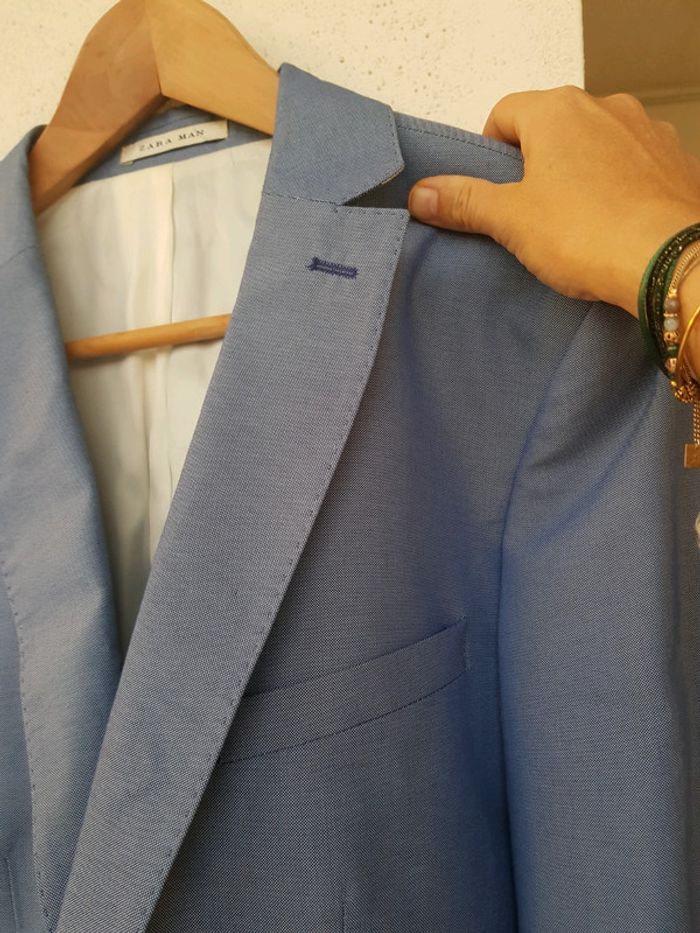 Veste de blazer Zara homme bleu - photo numéro 6