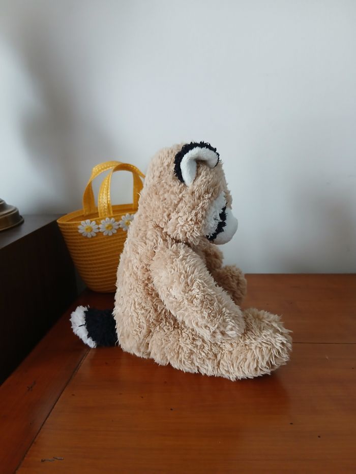 Doudou-Peluche Bébé Raton laveur *19 cm (assis) - photo numéro 6