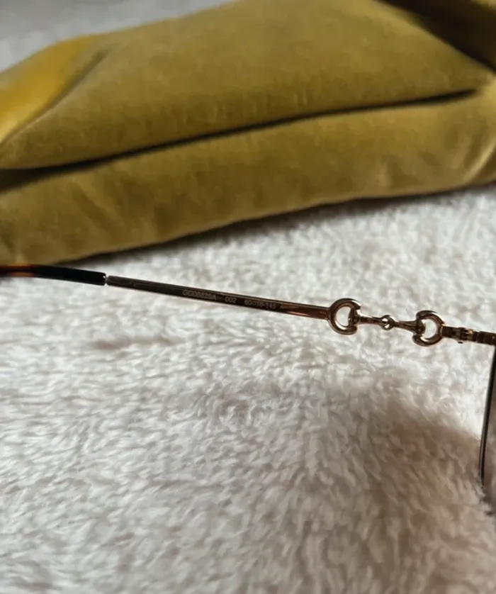 Lunettes de soleil Gucci carrées avec verres dégradés marron - photo numéro 4