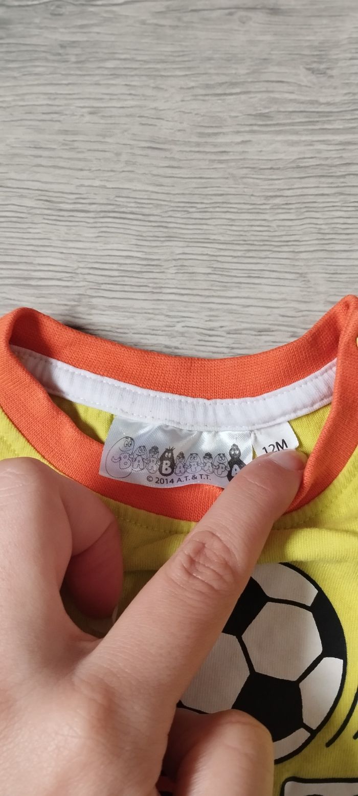 T-shirt MC garçon 12 mois Barbapapa - photo numéro 3