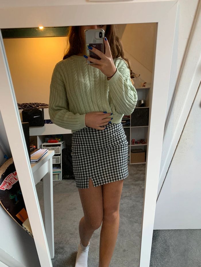 Pull vert menthe - photo numéro 2