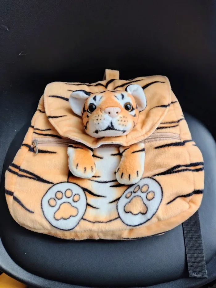 Sac a dos tigre enfant multi poches cartable ou goûter