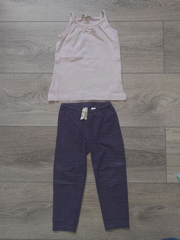 Ensemble legging à rayures débardeur