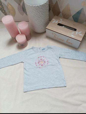 Tee-shirt manches longues Super U fille 6 mois