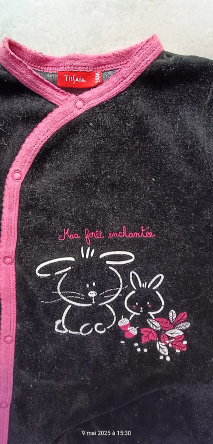 Pyjama velours fille - 24 mois - photo numéro 4