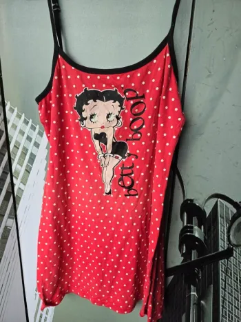 Nuisette vintage Betty Boop rouge pois blancs T34/36
