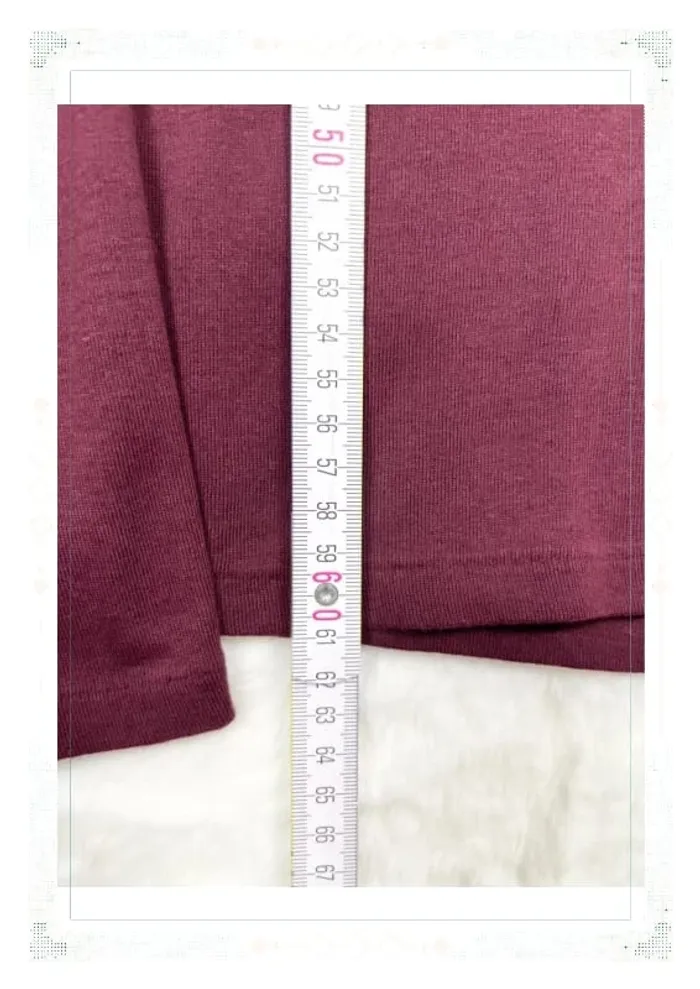 T-shirt manches longues Ralph Lauren femme coton rouge bordeaux col V taille M - photo numéro 13