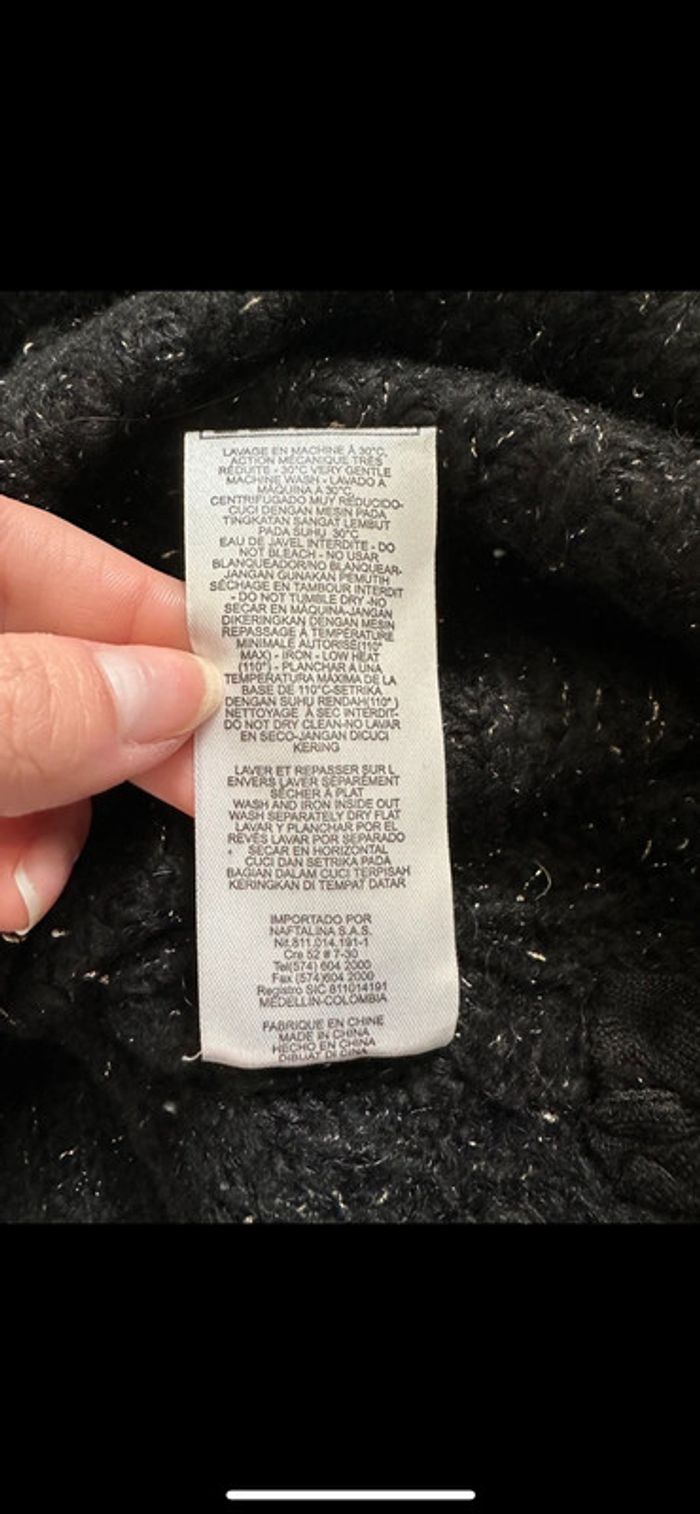 Poncho noir avec col Naf Naf - photo numéro 3