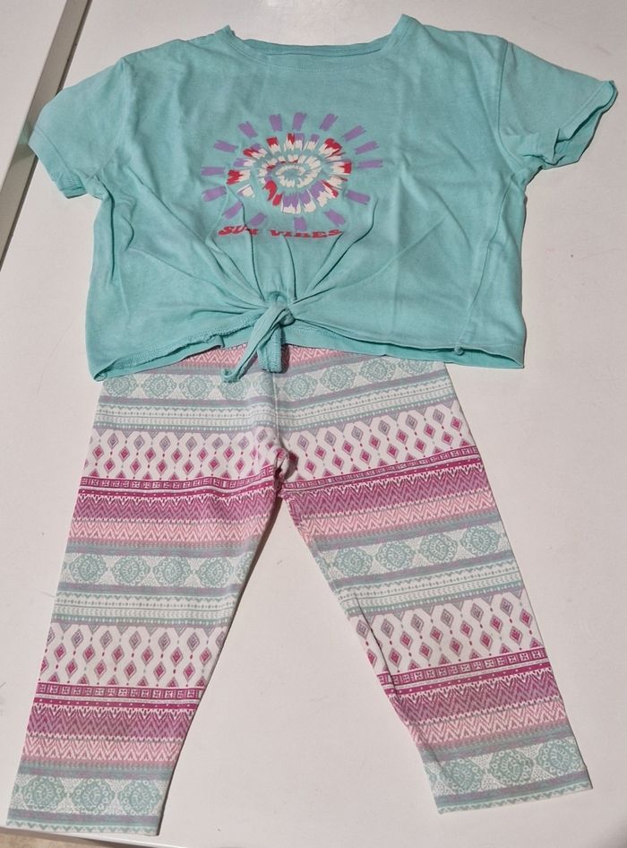 Ensemble pantacourt + tee-shirt