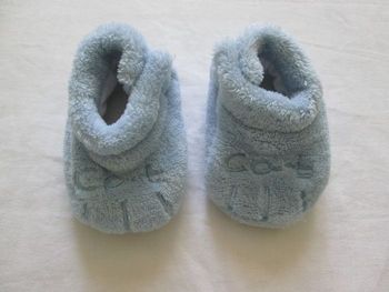 Chaussons bébé garçon 0-3 mois (pointure 16) bleu