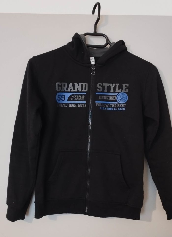 Sweat zippé bleu marine