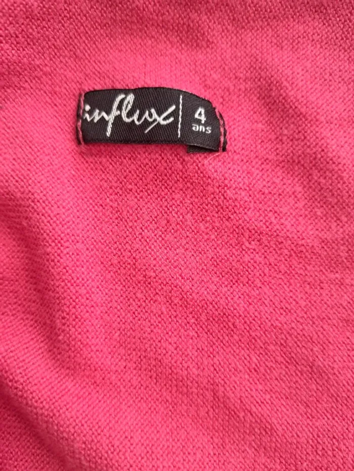 Gilet rose fuschia Influx 4 ans 👧 Influx en TBE - photo numéro 2
