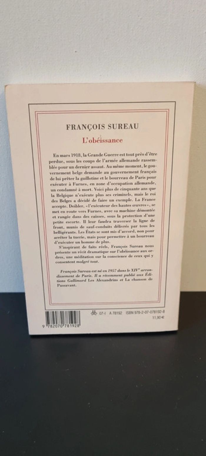 L'obéissance
François Sureau - photo numéro 2