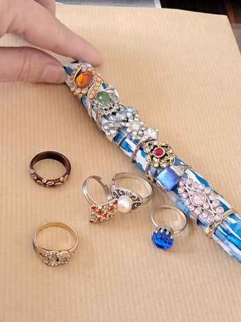 Lot de 15 bagues fantaisie