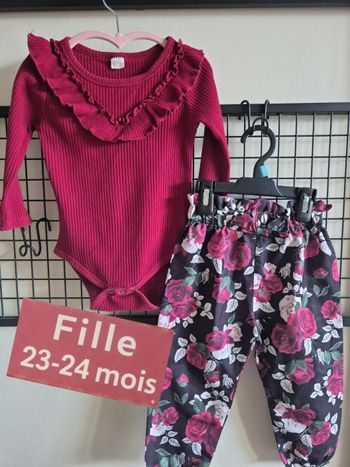 Ensemble 2 pièces Floral & Girly - 2 ans