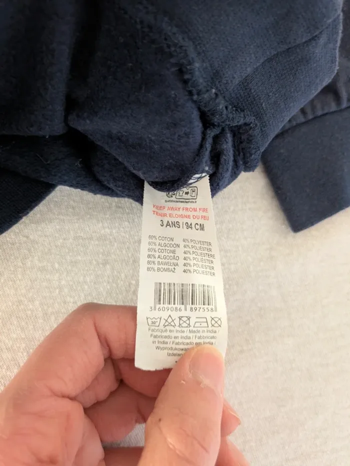 Sweat Disney Wish (Asha) - 3 ans (94 cm) - Bleu Marine & Paillettes - photo numéro 4