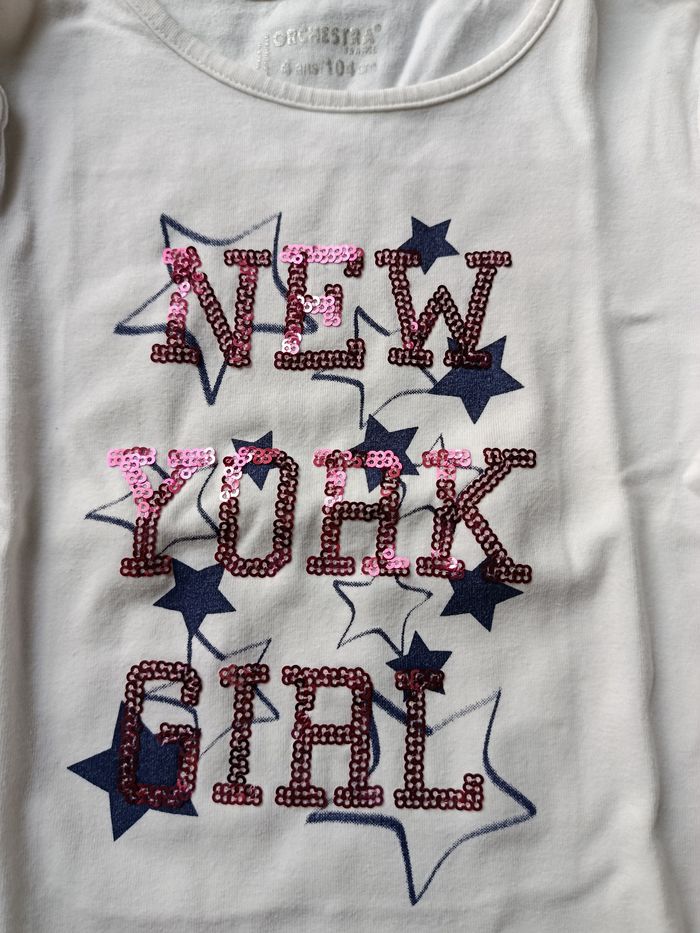 T-shirt fille manches longues 4 ans - photo numéro 3