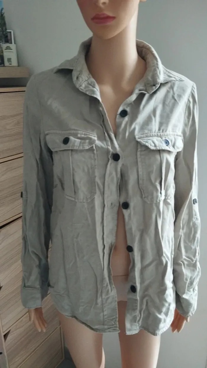 Chemise beige taille xs femme - photo numéro 3