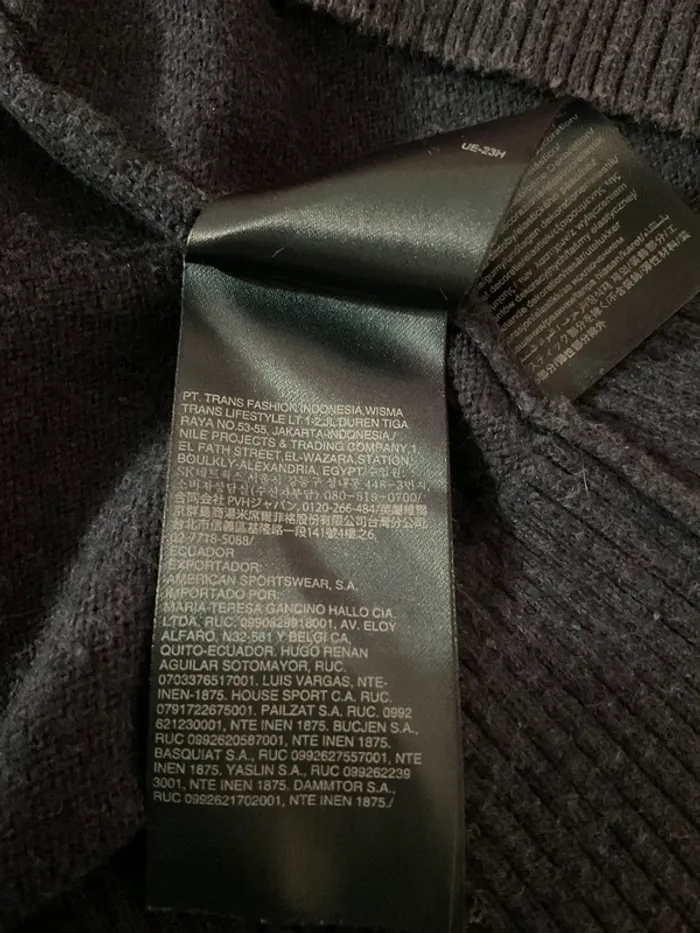 Pull col en V bleu marine pour homme Tommy Hilfiger taille M 471 - photo numéro 14