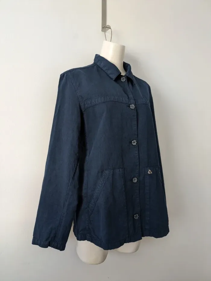 Veste marine en lin et coton - Mat de Misaine - taille L - photo numéro 2