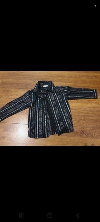 Chemise de fête rayé argenté  36 mois