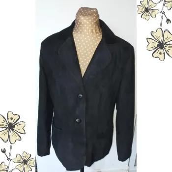 Veste noire vintage femme, Kim Rogers Signature, taille M, parfait état