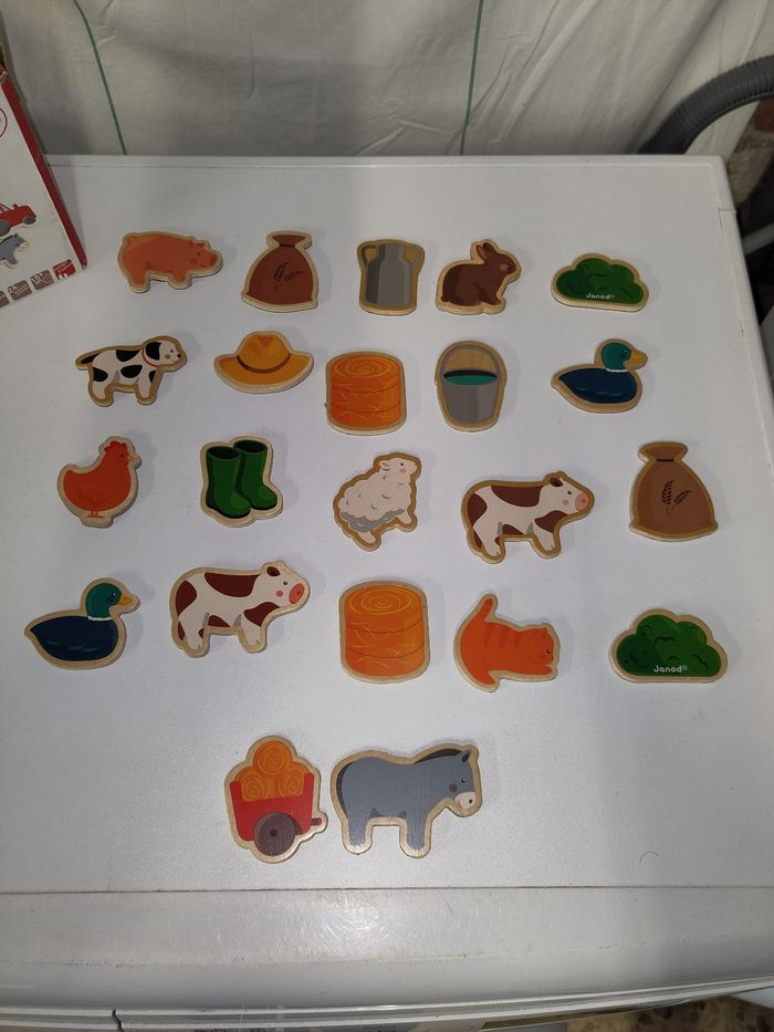 22 Aimants bois thème ferme - photo numéro 2