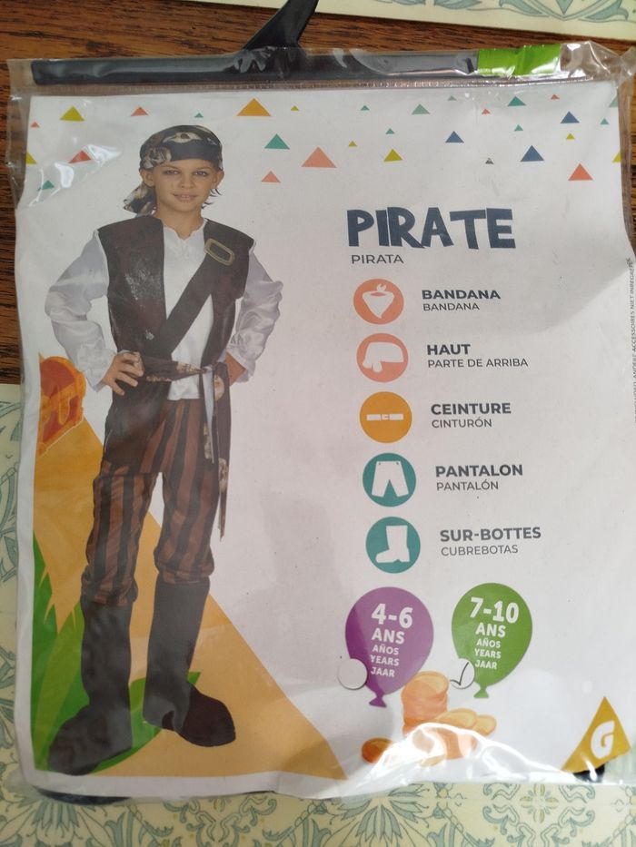Déguisement pirate 7/10 ans