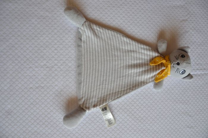 DOUDOU PLAT CHAT GRIS * H&M * 1601 - photo numéro 2
