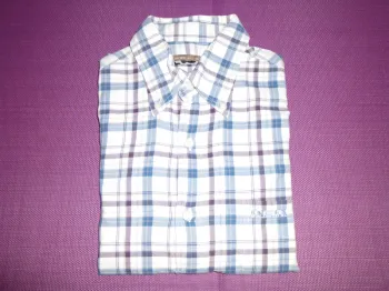 chemise manche longue bleu à carreaux MISE au green taille M