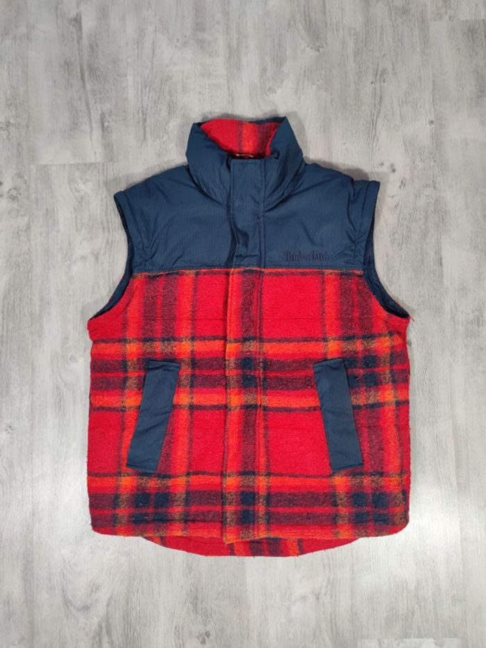 Doudoune Matelassée Timberland Welch Mountain Rouge Logo Brodé Taille M Homme - photo numéro 15