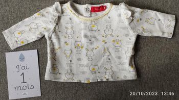 Haut manches longues 1 mois