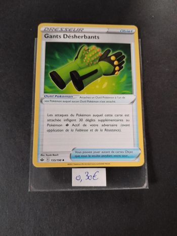 Carte Pokémon Gants Désherbants 155/198