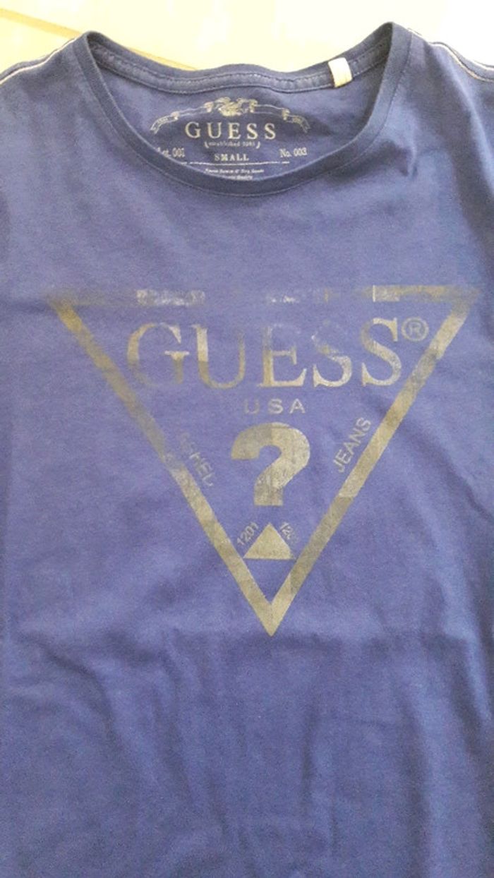 Tee shirt Guess bleu S - photo numéro 2