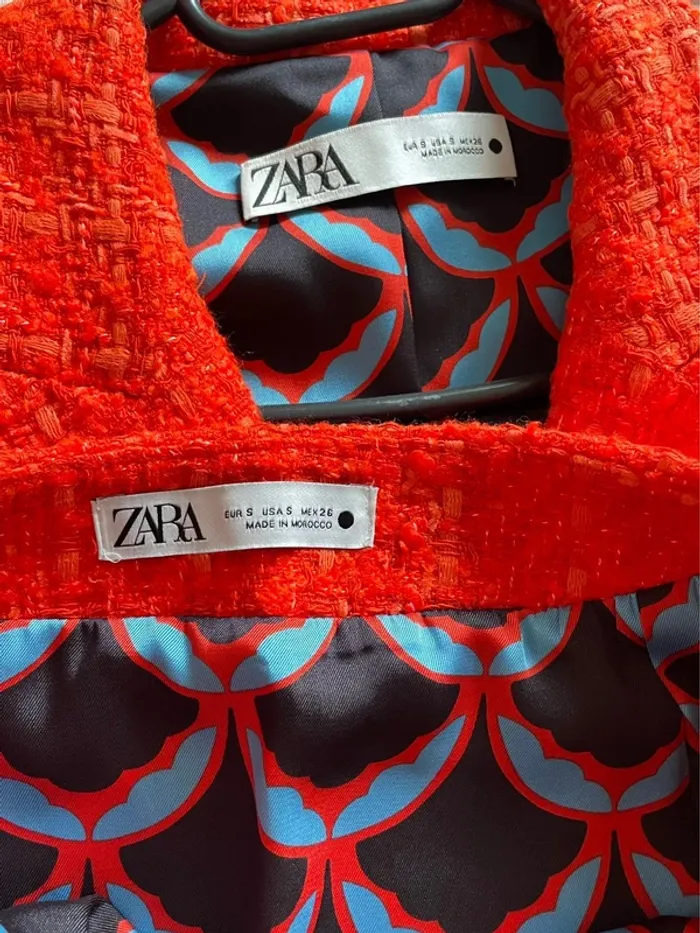 Ensemble tailleur jupe Zara tweed taille S - photo numéro 13