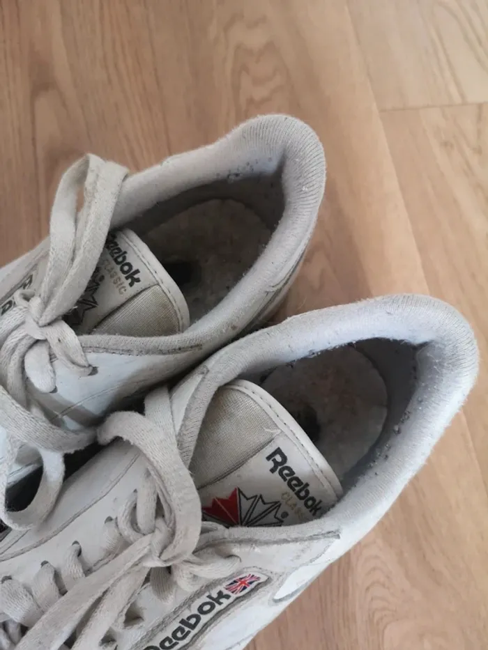 Basket / sneakers blanches Classic Reebok taille 38,5 semelle camel - photo numéro 4