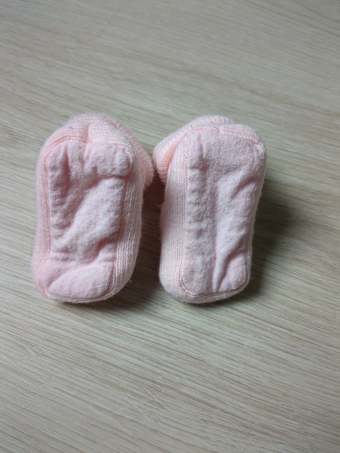 Bonnet chaussons naissance rose - photo numéro 5
