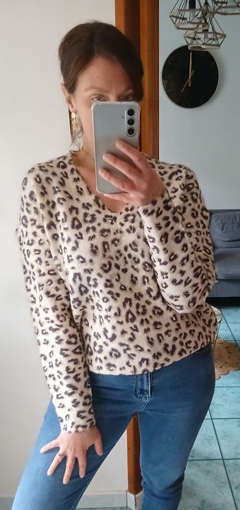 Pull léopard Taille unique 36-42