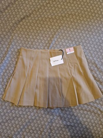 Jupe plissée beige lefties 36