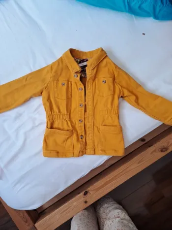 Veste en jean jaune moutarde sergent major