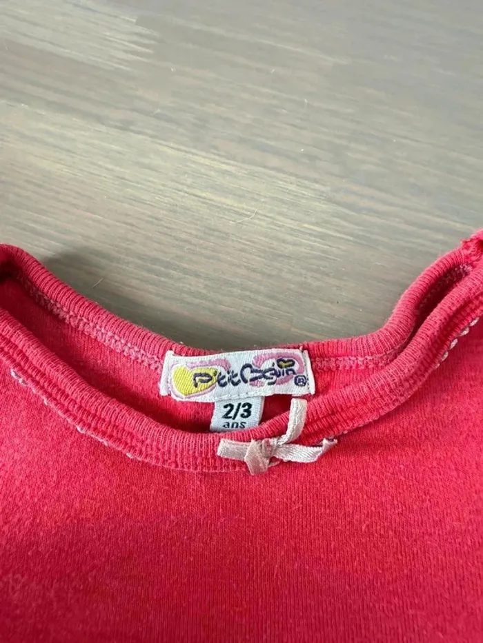 T-shirt rose 2/3 ans - Petit Béguin - Très bon état - photo numéro 3