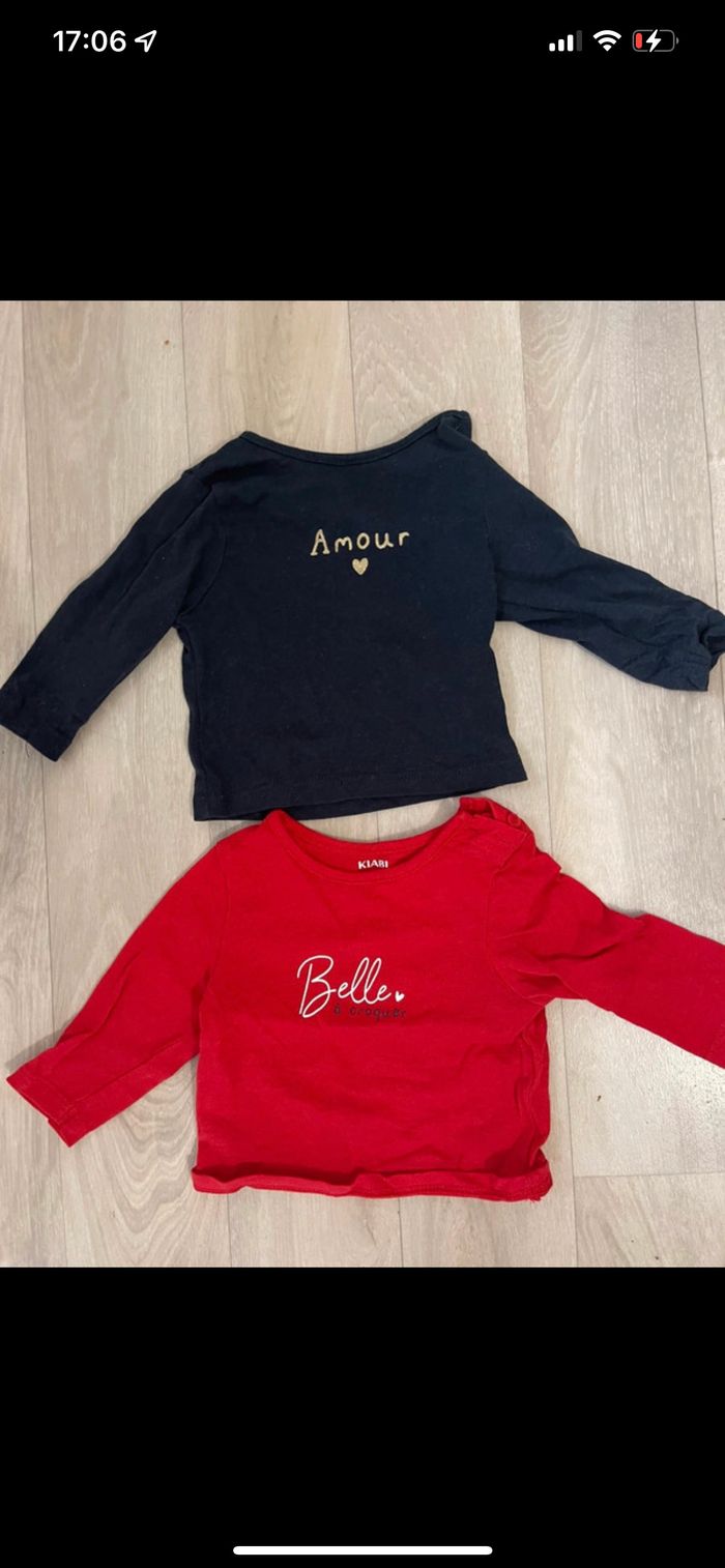 Lot 2 T-shirt manches longues