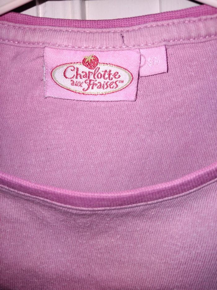 Tee-shirt rose charlottes aux fraises - photo numéro 3
