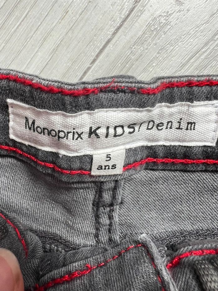 Jean slim fille gris 5 ans Monoprix neuf - photo numéro 3